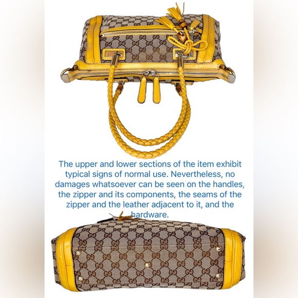 173 Preloved Gucci Leather Tassel Bella Two Way Top Handle - Picture 3 of 8